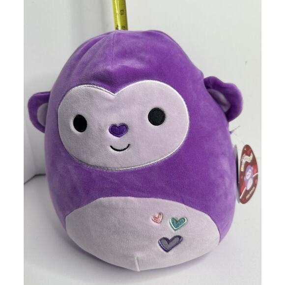 Squishmallows 2024 Valentines Hartman the Purple Monkey 11” - Picture 2 of 9